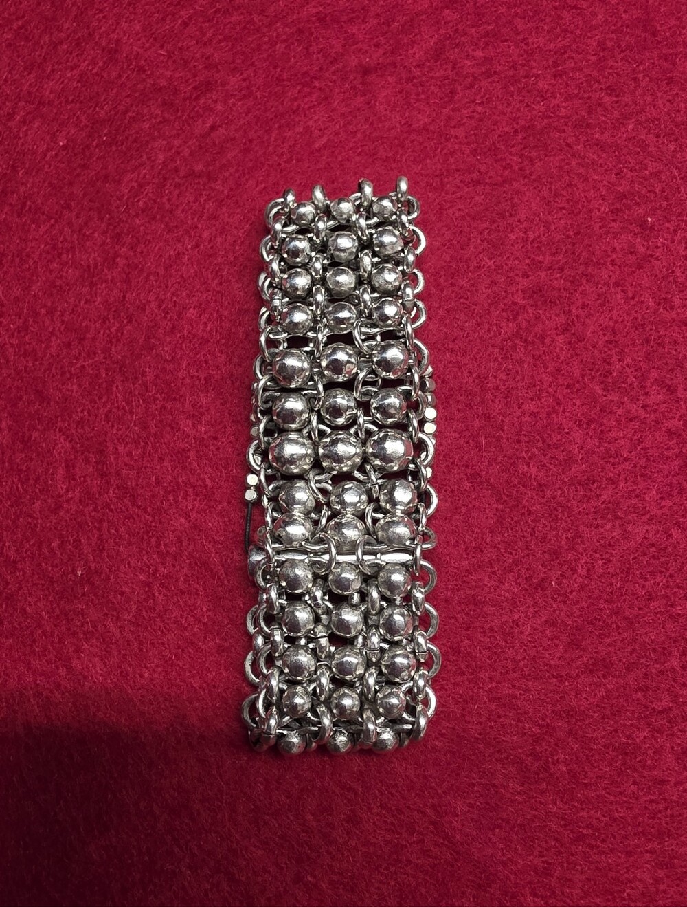 Silver Tone Kenneth Cole Beaded Chain Bracelet